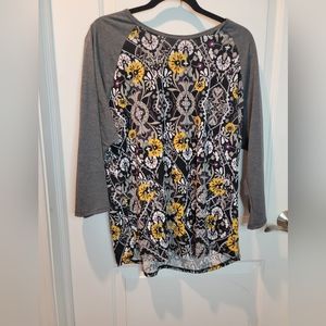 NWOT Lularoe 3/4 Sleeve Tunic Size 2XL